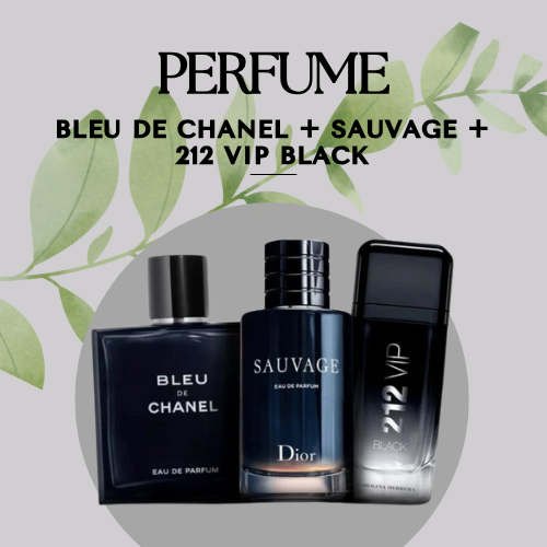 KIT PERFUM (SAUVAGE + VIP BLACK + BLEU)