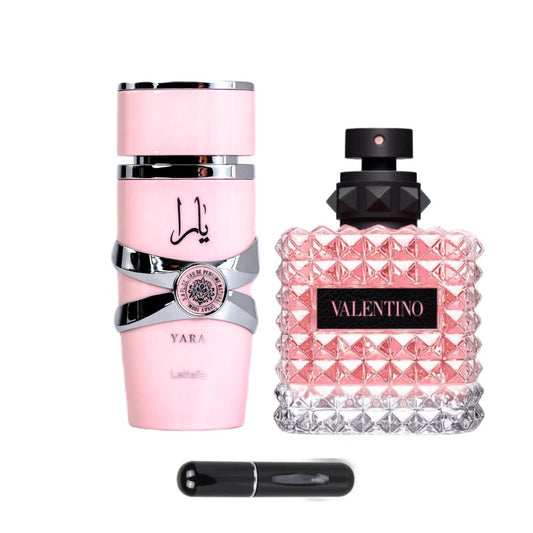 PERFUMES YARA+VALENTINO DONNA + PERFUMERO