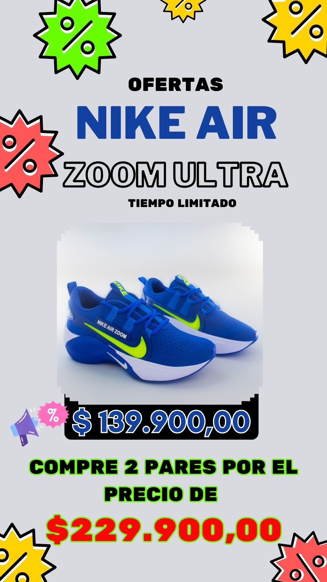 TENIS DE ALTA CALIDAD NIKE AIR ZOOM  - 👟 "Ligereza y rendimiento que te impulsan"🔥